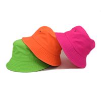 Unisex Simple Style Solid Color Flat Eaves Bucket Hat main image 5