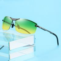 Casual Streetwear Gradient Color Tac Square Half Frame Men's Sunglasses main image 1