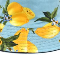 Unisex Casual Sunflower Lemon Flat Eaves Bucket Hat main image 3