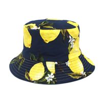 Unisex Casual Sunflower Lemon Flat Eaves Bucket Hat sku image 4