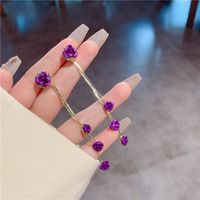1 Pair Romantic Flower Alloy Drop Earrings sku image 2