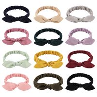 Women's Simple Style Plaid Bow Knot Cloth Hair Band main image 4