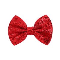 Cute Sequins Bow Knot Cloth Sequins Pleated Hair Clip main image 3