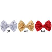 Cute Sequins Bow Knot Cloth Sequins Pleated Hair Clip main image 5