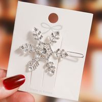 Sweet Snowflake Alloy Rhinestone Handmade Hair Clip sku image 6