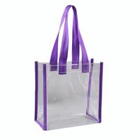 Pvc Solid Color Simple Style Tote Shopping Bag main image 3