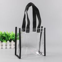 Pvc Solid Color Simple Style Tote Shopping Bag main image 4