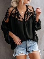 Women's Blouse Long Sleeve Blouses Streetwear Solid Color main image 4