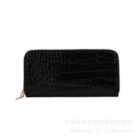 Women's Crocodile Pu Leather Zipper Wallets sku image 2