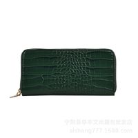 Women's Crocodile Pu Leather Zipper Wallets sku image 5