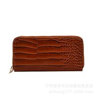 Women's Crocodile Pu Leather Zipper Wallets sku image 4