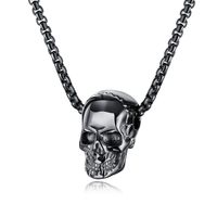 Punk Schädel Titan Stahl Überzug Halloween Unisex Halskette Mit Anhänger sku image 3