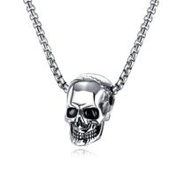 Punk Schädel Titan Stahl Überzug Halloween Unisex Halskette Mit Anhänger sku image 1