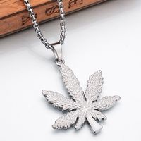 Korean Style Maple Leaf Alloy Plating Unisex Long Necklace main image 5