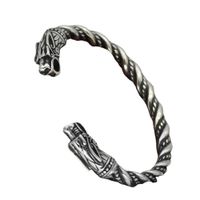Hip-hop Retro Animal Stainless Steel Men's Cuff Bracelets main image 4