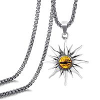 Modern Style Sun Stainless Steel Alloy Plating Men's Pendant Necklace main image 5