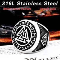 Casual Retro Solid Color Stainless Steel Men's Rings main image 3