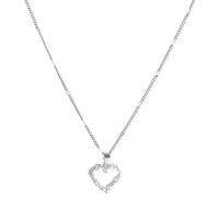 Sweet Heart Shape Titanium Steel Plating Inlay Zircon Pendant Necklace main image 5