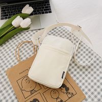 Women's Small Nylon Solid Color Classic Style Square Zipper Phone Wallets sku image 6
