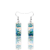 1 Pair French Style Pastoral Cartoon Inlay 304 Stainless Steel Glass Drop Earrings main image 3