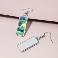 1 Pair French Style Pastoral Cartoon Inlay 304 Stainless Steel Glass Drop Earrings main image 4