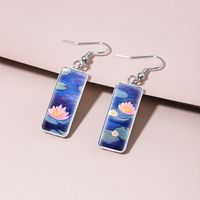1 Pair French Style Pastoral Cartoon Inlay 304 Stainless Steel Glass Drop Earrings main image 1