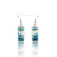 1 Pair French Style Pastoral Cartoon Inlay 304 Stainless Steel Glass Drop Earrings sku image 7