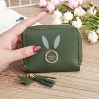 Korean Rabbit Ears Printing Zipper Short Wallet Wholesale sku image 10