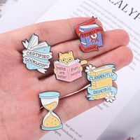 Cartoon Style Book Letter Alloy Plating Unisex Brooches main image 5