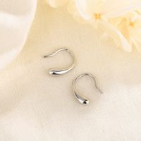 1 Pair Simple Style Water Droplets Copper Ear Studs main image 1