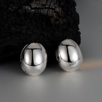 1 Piece Simple Style Solid Color Polishing Sterling Silver Earrings main image 5