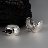 1 Piece Simple Style Solid Color Polishing Sterling Silver Earrings main image 1
