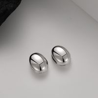 1 Piece Simple Style Solid Color Polishing Sterling Silver Earrings main image 2