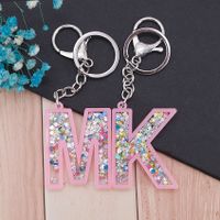 Modern Style Letter Arylic Sequin Women's Bag Pendant Keychain main image 1