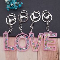 Modern Style Letter Arylic Sequin Women's Bag Pendant Keychain main image 4