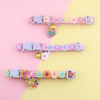 Cross-border Pet Supplies Wholesale Factory Direct Sales Ins Style Colorful Lace Flower Collar Bell Kitty Small Dog Harness main image 5