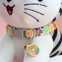 Cross-border Pet Supplies Wholesale Factory Direct Sales Ins Style Colorful Lace Flower Collar Bell Kitty Small Dog Harness main image 2