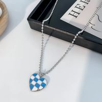Titanium Steel Necklace Women&#39;s All-match Does Not Fade Red Love Necklace Simple Design Temperament Heart-shaped Pendant Clavicle Chain sku image 2