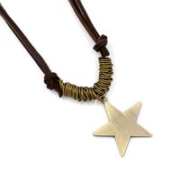 Casual Ethnic Style Star Alloy Leather Rope Knitting Unisex Long Necklace 1 Piece main image 5