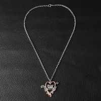 Cool Style Letter Heart Shape Alloy Plating Women's Pendant Necklace Keychain main image 2