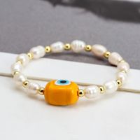 Simple Style Devil's Eye Freshwater Pearl Glass Beaded Bracelets main image 5