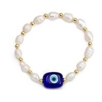 Simple Style Devil's Eye Freshwater Pearl Glass Beaded Bracelets sku image 1