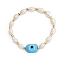 Simple Style Devil's Eye Freshwater Pearl Glass Beaded Bracelets sku image 2