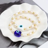 Simple Style Devil's Eye Freshwater Pearl Glass Beaded Bracelets main image 3