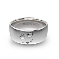 Punk Cool Style Emoji Face Titanium Steel Wide Band Rings In Bulk sku image 13