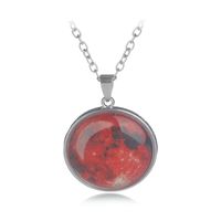 Simple Style Round Alloy Luminous Plating Inlay Gem Women's Pendant Necklace sku image 7