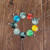 Style Simple Rond Alliage Lumineux Placage Incruster Gemme Femmes Pendentif main image 6