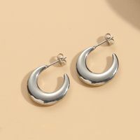 1 Pair Simple Style Classic Style C Shape Plating 304 Stainless Steel Copper Ear Studs sku image 6