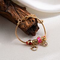 Fairy Style Artistic Bear Cattle Stainless Steel Charm Alloy 14k Gold Plated Bracelets main image 4