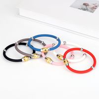 Lady Simple Style Solid Color Silica Gel Titanium Steel Wristband main image 1